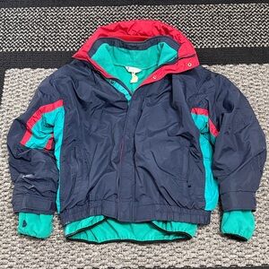 Vintage Columbia Bugaboo Jacket Ski Coat Zip-In Fleece Liner Retro Outdoor Gear